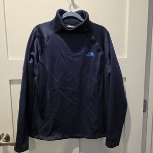 The North Face Women Agave Fleece Pullover 1/4 Snap Mockneck Blue Purple  XL